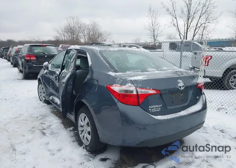 2015 Toyota Corolla Le из США, поврежденный, VIN 2T1BURHEXFC242763